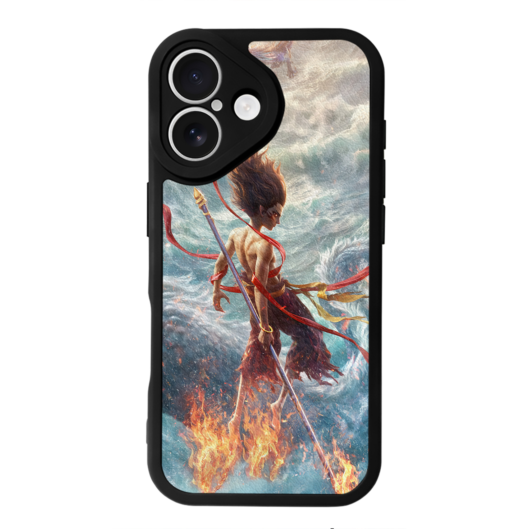 （画像用） Ne Zha 2 ナタ 魔童の大暴れ 【iPhone 16シリーズ対応】シリコンスマホケース（レザー調） 材質：シリコン